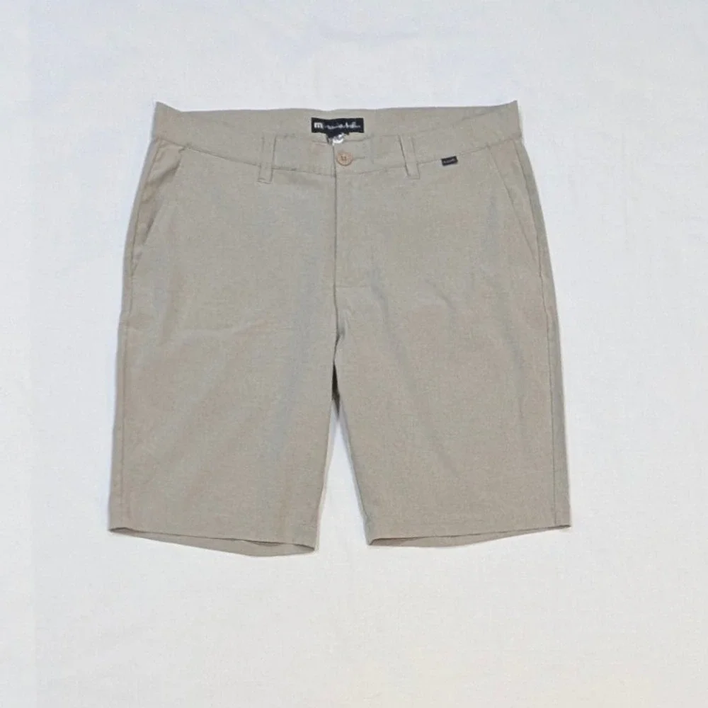 Travis Mathew Beck Shorts Men's 36 Khaki Tan Golf Lifestyle